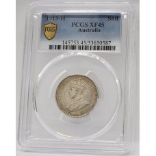 AUSTRALIA 1915 . ONE 1 SHILLING . PCGS XF45